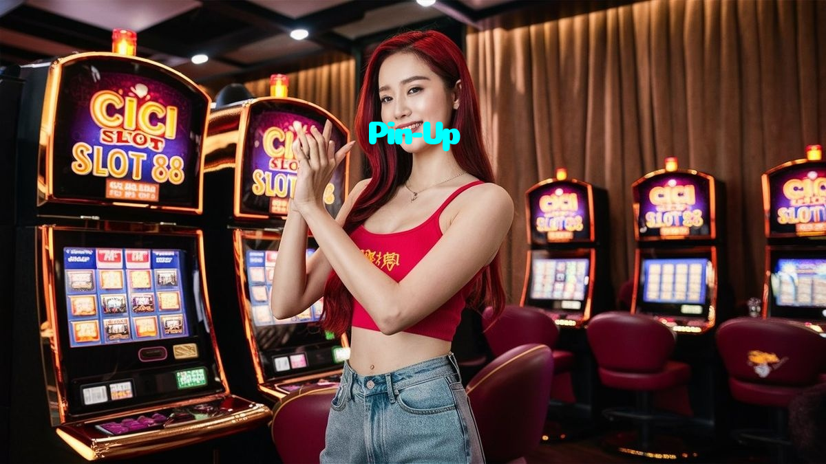 Pin-Up casino presented on mobile device in Pakistan with slots and live games